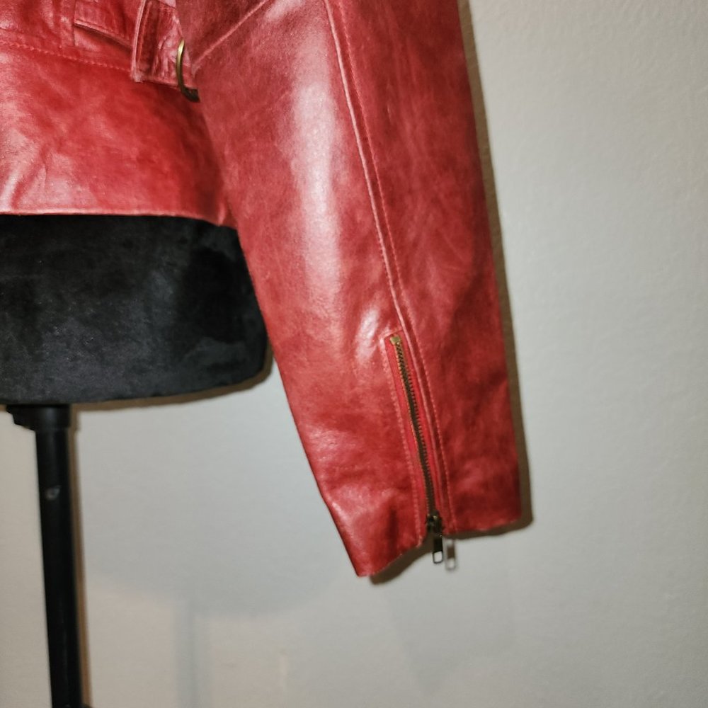 Red Leather Jacket - Picture 5 of 6